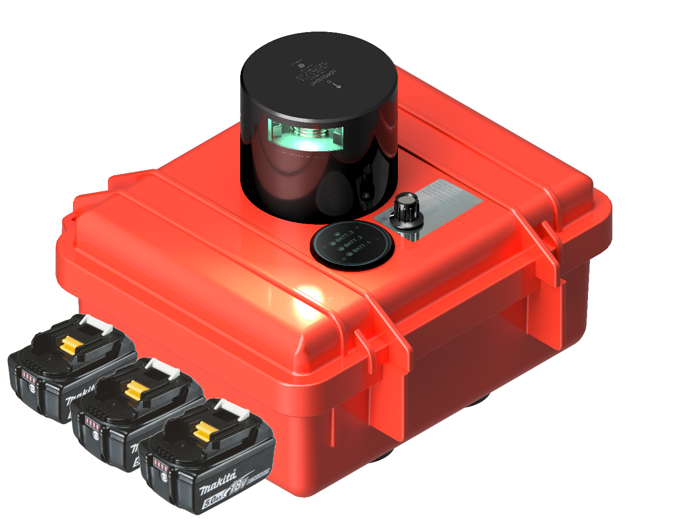 Portable Nav Light - Orange Pelicase - Dimmable